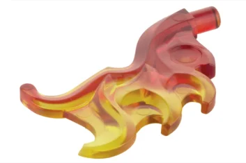 LEGO Vague arrondie en forme d'aile avec Pin (flamme) avec motif…