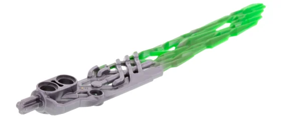 LEGO Bionicle Weapon Protector Sword with Marbled Bright Green Blade Pattern