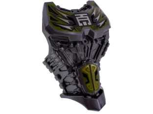 LEGO Large Figure Torso with Bionicle Lime and Yellow Pattern