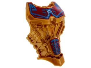 LEGO Large Figure Torso with Bionicle Dark Azure and Red Pattern