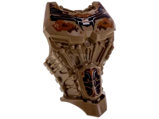 LEGO Large Figure Torso with Bionicle Brown and Black Pattern
