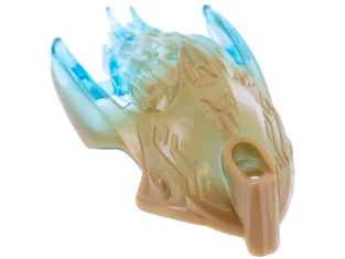 LEGO Bionicle Creature Head/Mask with Marbled Trans-Light Blue Pattern