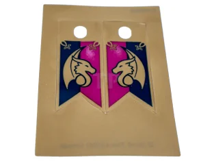 LEGO Plastic Flag with Dragon Head Pattern, Sheet of 2, Left…