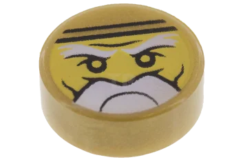 LEGO Tegel 1 x 1 Rond met Ninjago Gevangen Sensei Wu…