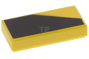 LEGO Fliese 1 x 2 mit Streifenmuster Modell (rechte Seite)