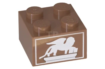 LEGO Brick 2 x 2 with Winged Lion Pattern