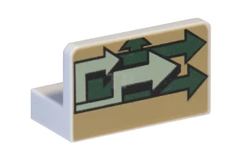 LEGO Panneau 1 x 2 x 1 avec motif de flèches…