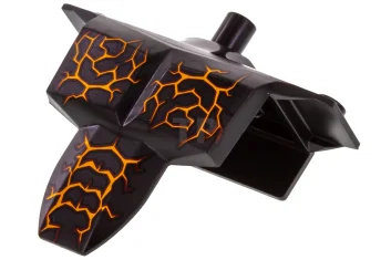 LEGO Groot Figuur Torso Pantser Schoudernoppen met Oranje Aderen Patroon