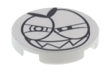 LEGO Tegel 2 x 2 Rond met onderkant O en gezichtspatroon…