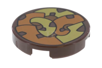 LEGO Tegel 2 x 2 Rond met onderkant O en tentakelpatroon…