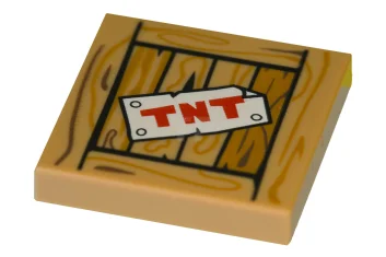 LEGO Fliese 2 x 2 mit "TNT" Box-Muster