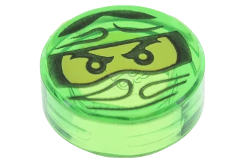 LEGO Tegel 1 x 1 Rond met Ninjago Gevangen Lloyd Patroon