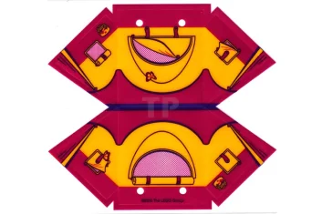 LEGO Plastic tent met donkerpaarse noklijn en fel lichtoranje Friends-flap en…