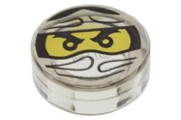 LEGO Tile 1 x 1 Round with Ninjago Trapped Cole Pattern