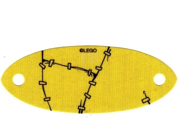 LEGO Cloth Sail Oval 4 x 9 with Rips and Clamps…
