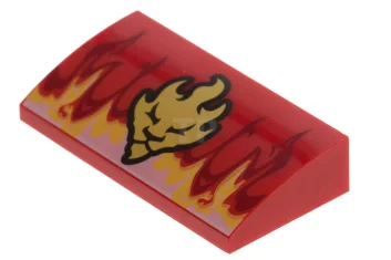 LEGO Slope Curved 2 x 4 x 2/3 with Flames and…