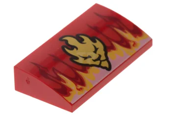 LEGO Slope Curved 2 x 4 x 2/3 with Flames and…