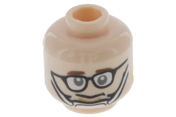 LEGO Head Minifig with Crooked Eyeglasses Pattern (Ghostbusters Tully)