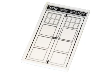 LEGO Glass for Window 1 x 4 x 6 with 'POLICE…