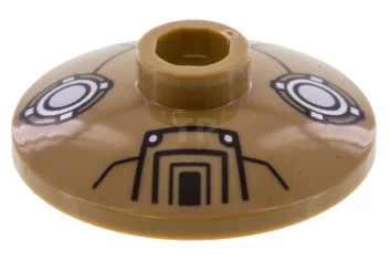 LEGO Dish 2 x 2 Inverted (Radar) with Machinery Pattern (Dalek…