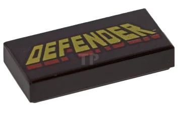LEGO Fliese 1 x 2 mit "DEFENDER"-Muster