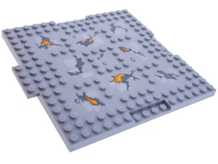 LEGO Brique, modifiée 16 x 16 x 2/3 avec 1 x…