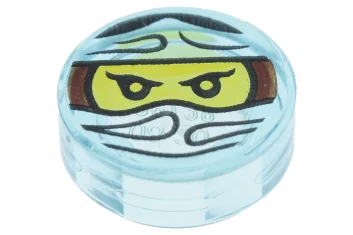 LEGO Tile 1 x 1 Round with Ninjago Trapped Nya Pattern