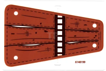 LEGO Kunststoffmarkise mit dunkelbraunem und rotbraunem Stoffmuster