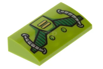 LEGO Pendenza curvo 2 x 4 x 2/3 con modello di…