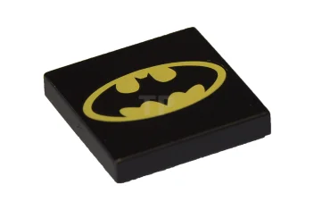 LEGO Tile 2 x 2 with Batman Logo Pattern