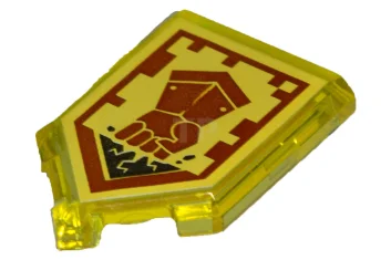 LEGO Tile 2 x 3 Pentagonal with Nexo Power Shield Pattern…