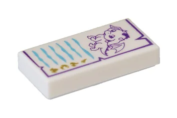 LEGO Tegel 1 x 2 met Baby Draakje en Symbolenpatroon