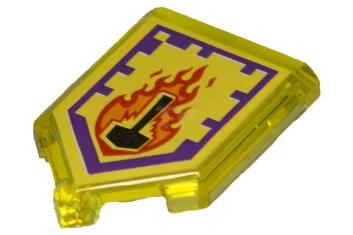 LEGO Tile 2 x 3 Pentagonal with Nexo Power Shield Pattern…