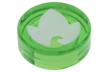 LEGO 10 x Tile, Round 1 x 1 with Earth Power…