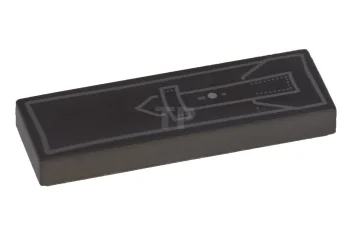 LEGO Tile 1 x 3 with Pouch with Flap Pattern