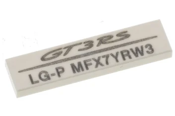 LEGO Tile 1 x 4 with 'GT3RS LG-P' and Variable Code…