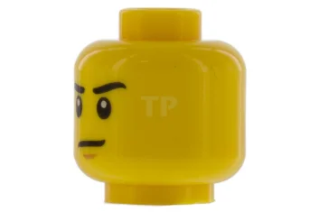 LEGO Kopf Minifigur mit Kinngrübchen / Krähenfüßchen-Muster (doppelseitig)