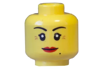 LEGO Kopf Minifigur mit Schönheitsfleck / Genervt-Muster (doppelseitig)