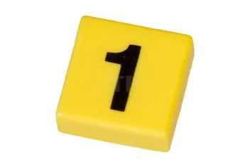 LEGO Tile 1 x 1 with Number 1 Pattern