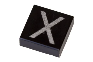 LEGO Fliese 1 x 1 mit Großbuchstaben X-Muster