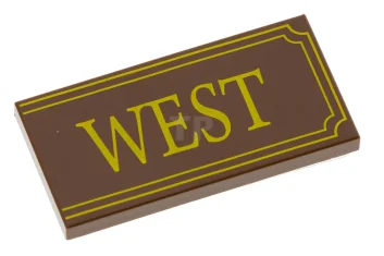 LEGO Baldosa 2 x 4 con dibujo "OESTE