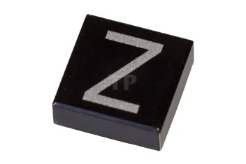 LEGO Tile 1 x 1 with Letter Capital Z Pattern