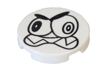 LEGO Tegel 2 x 2 Rond met onderkant O en gezichtspatroon…