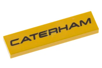 LEGO Tile 1 x 4 with 'CATERHAM' Pattern