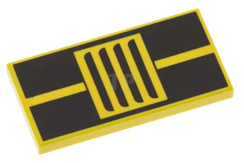 LEGO Tile 2 x 4 with Stripes and Vent Grille Pattern