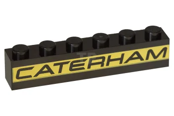 LEGO Brick 1 x 6 with 'CATERHAM' Pattern