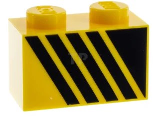 LEGO Brick 1 x 2 with Stripes Pattern (Left)