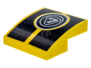LEGO Dakpan 2 x 2 x 2/3 Gebogen met '7'-patroon (Caterham-logo)