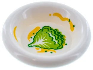 LEGO Minifigur, Schüssel 3 x 3 mit Salat und Buttersoße