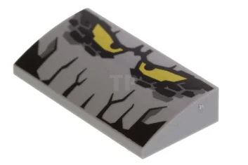 LEGO Pendenza curvo 2 x 4 x 2/3 con modello Occhi…